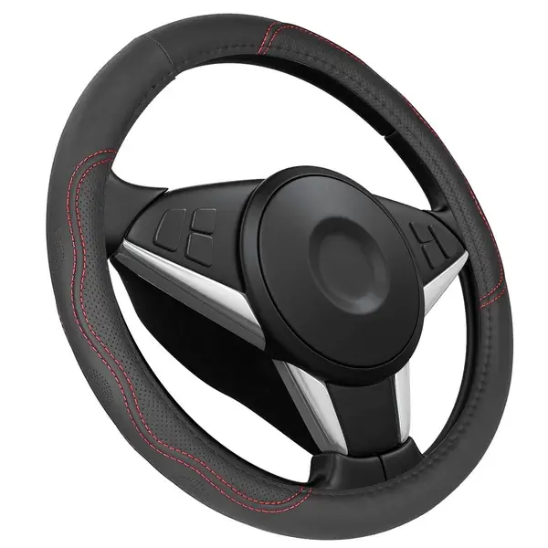 Steering Wheel Cover 14.5in-15in Diameter Universal Fiber
