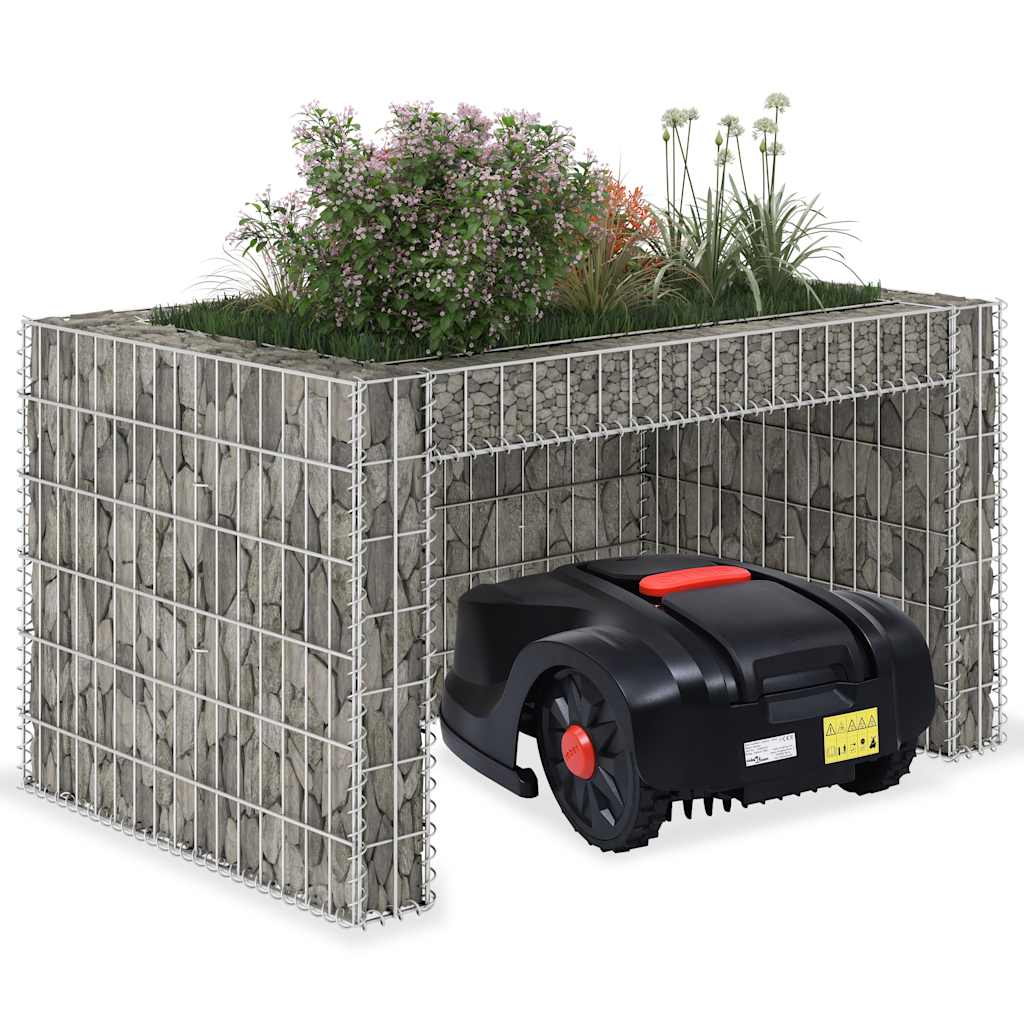   lawnmower garage with raised bed 110x80x60 cm steel wire