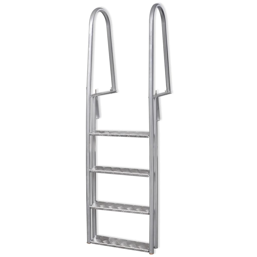   4-step pool ladder, aluminum, 167 cm