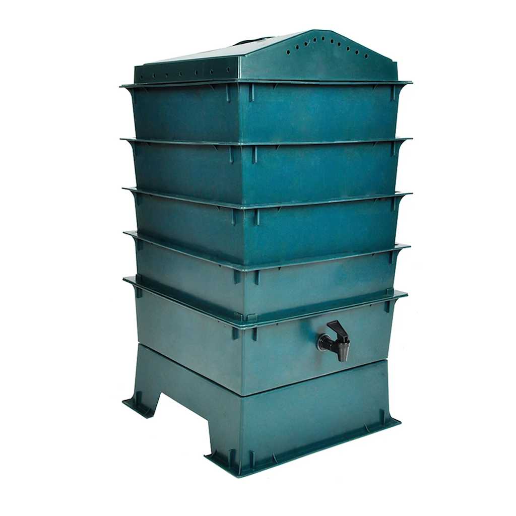   Worm Compost Bin 4 Compartments 42x42x60 cm