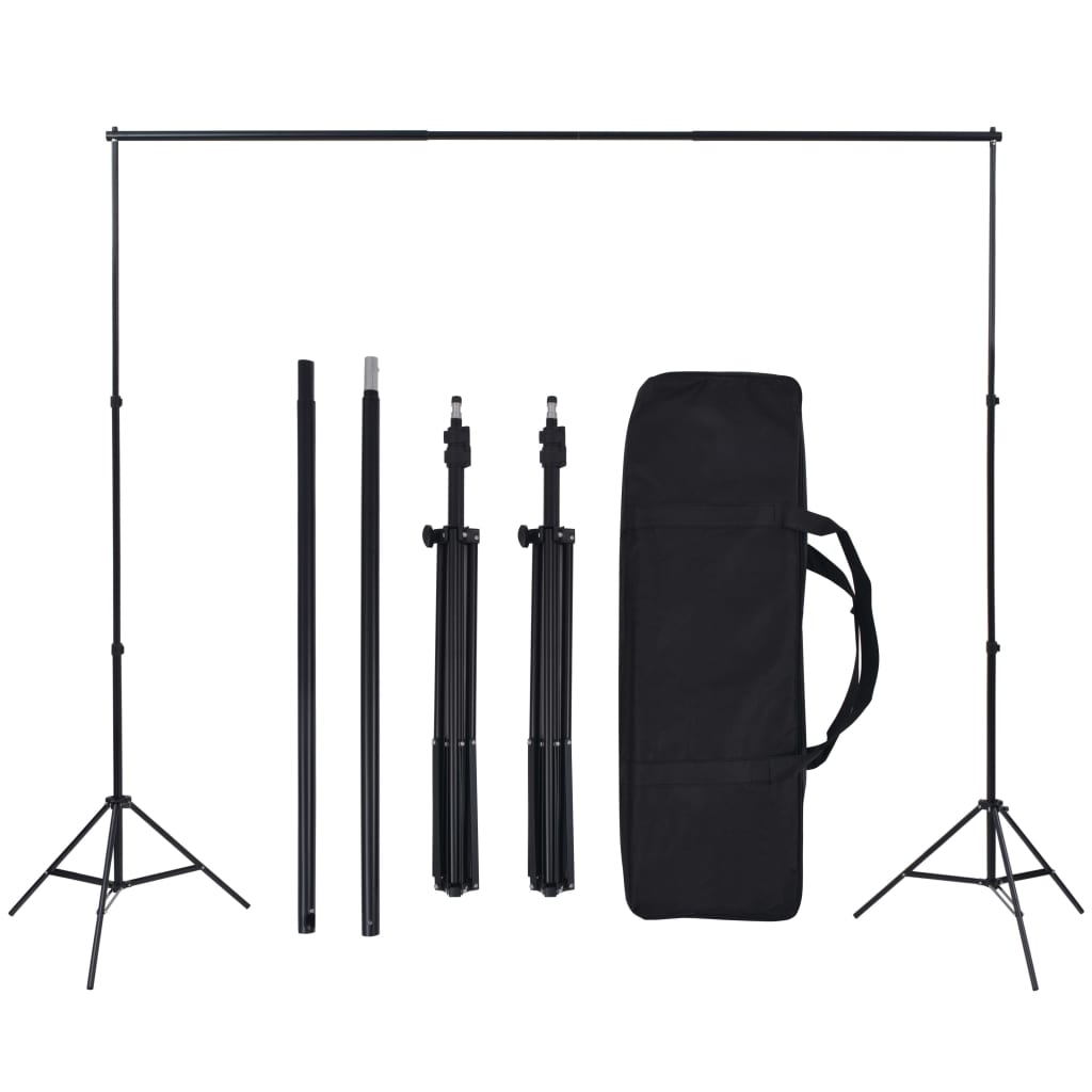   photo studio set with 5 colored backdrops and adjustable suspension