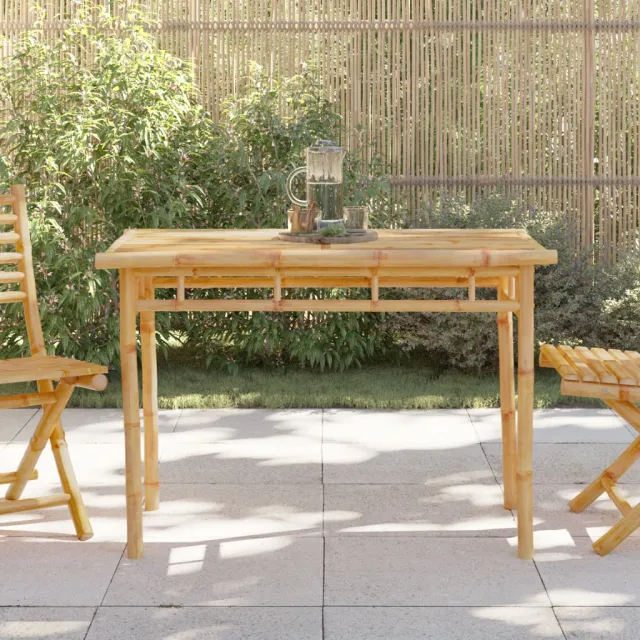 Garden Dining Table 110x55x75 cm Bamboo - Shop at LoveMi