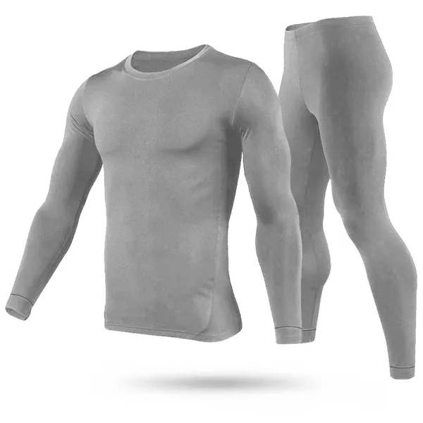 Men Thermal Underwear Set Long Johns Pants Long Sleeve Soft Underwear Kit Top Bottom Winter Sports Suits - 4