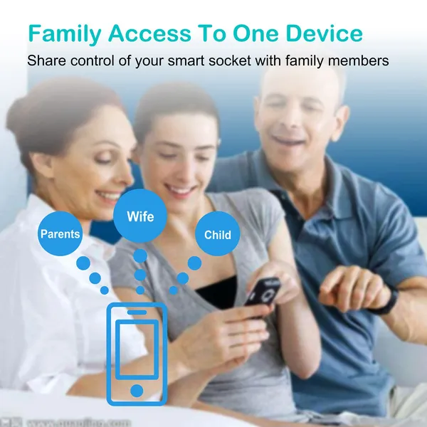 WIFI smart Plug Outlet trådløs Socket App Remote Voice - Miniatyr 6