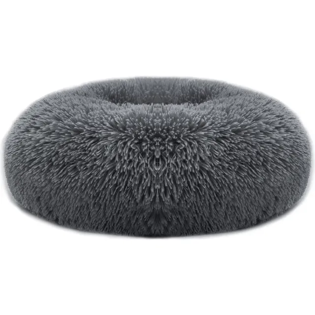 Pet Dog Bed Soft Warm Fleece Puppy Cat Bed Dog Cozy Nest Sofa Bed Cushion L Size Darkgray - Shop at LoveMi