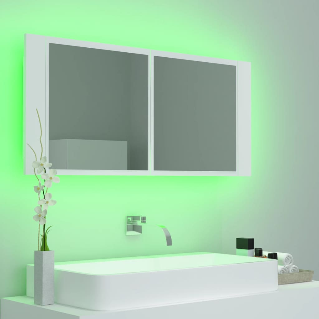   LED bathroom mirror cabinet 100x acrylic — foto 8