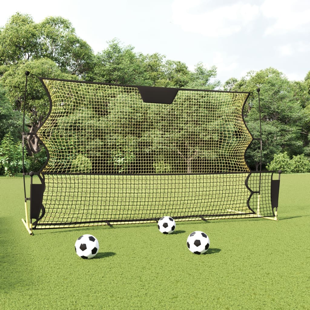 Football Rebounder Black and Yellow 183x85x120 cm Polyester