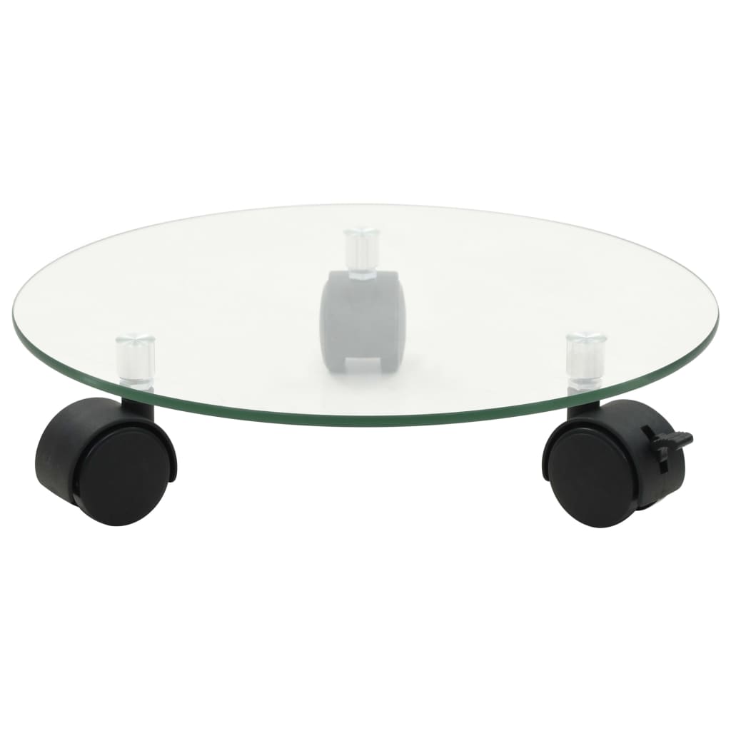 Rollbare Pflanzenständer aus gehärtetem Glas mit 360°-Schwenkrollen und Bremse für einfaches Umstellen der Pflanzen_voghion.com