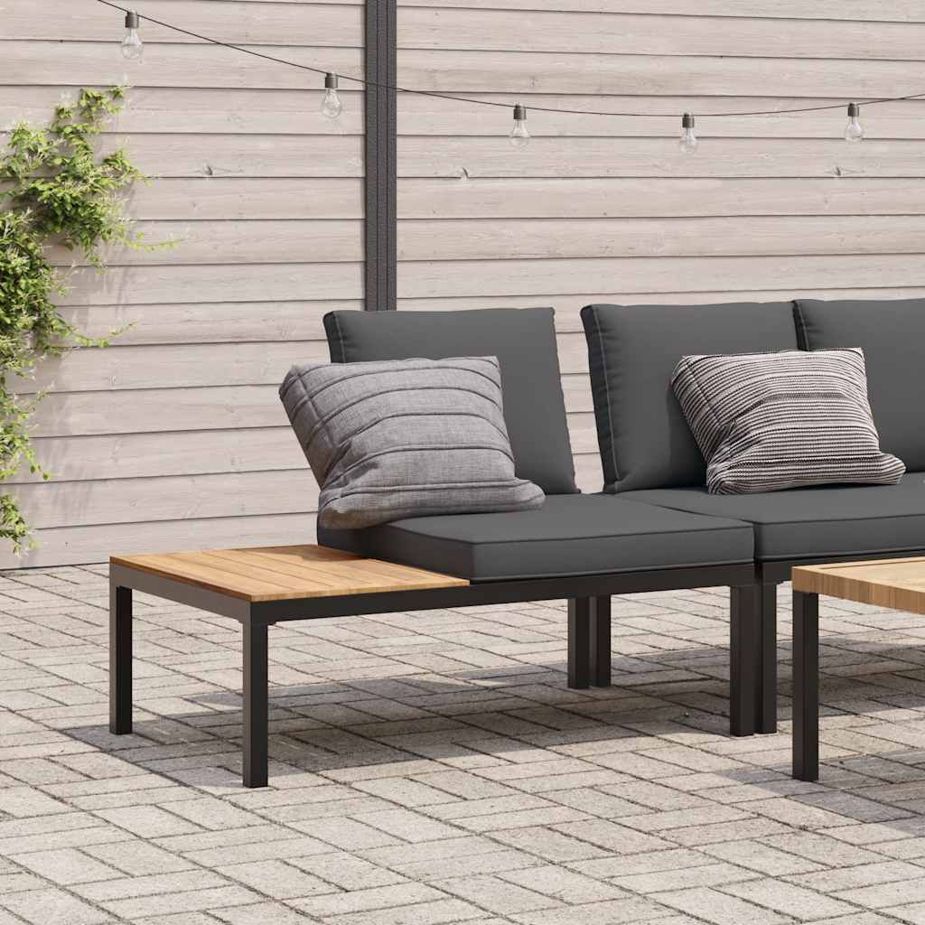 Garden Bench with Cushions, Black Aluminum Default - Shop at LoveMi