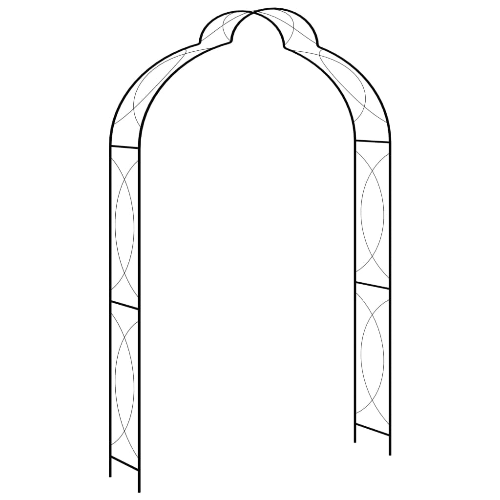    Rose Arch Black 150 x 34 x 240 cm Iron