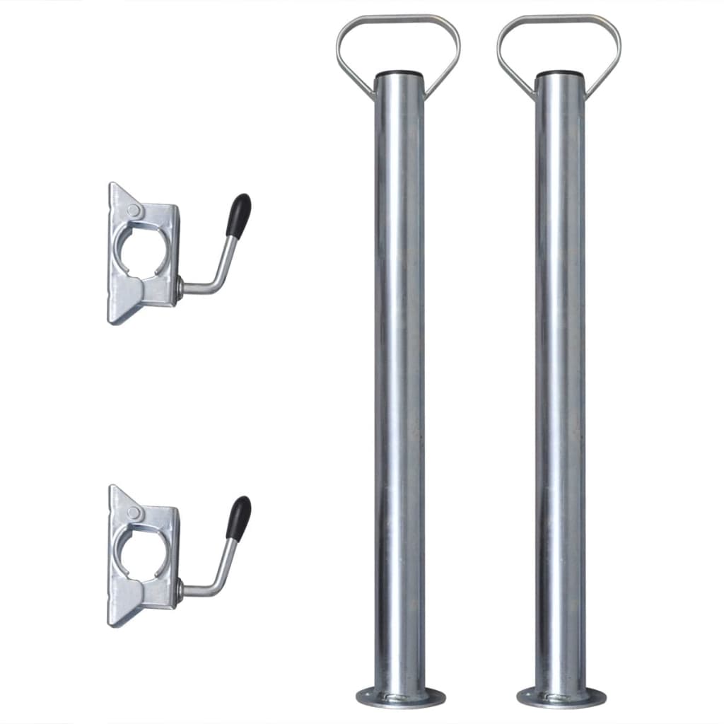 2 support legs with 2 clamps for 48 mm jockey wheel – default