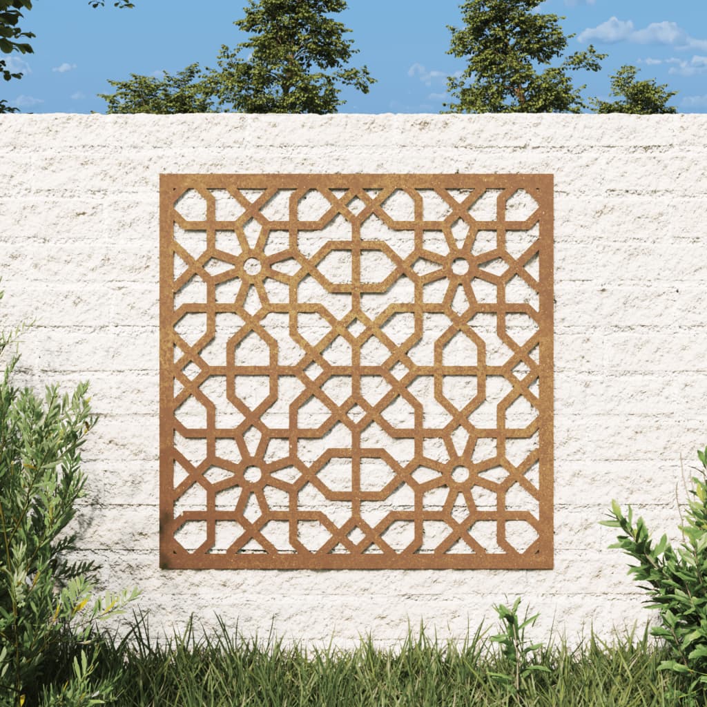 Garden Wall Decoration 55x55 cm Corten Steel Moorish Design Default - Shop at LoveMi