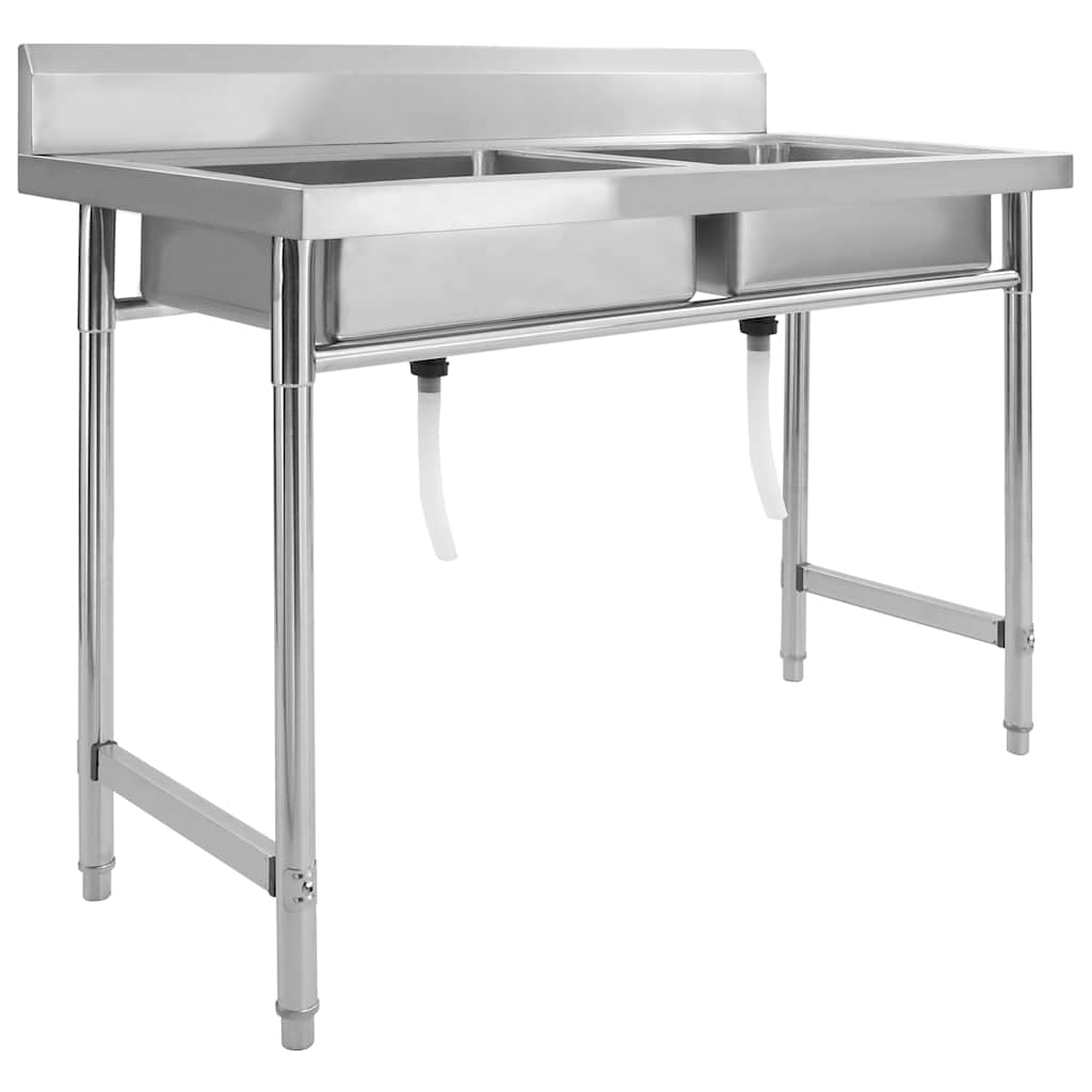    kitchen sink double bowl stainless steel