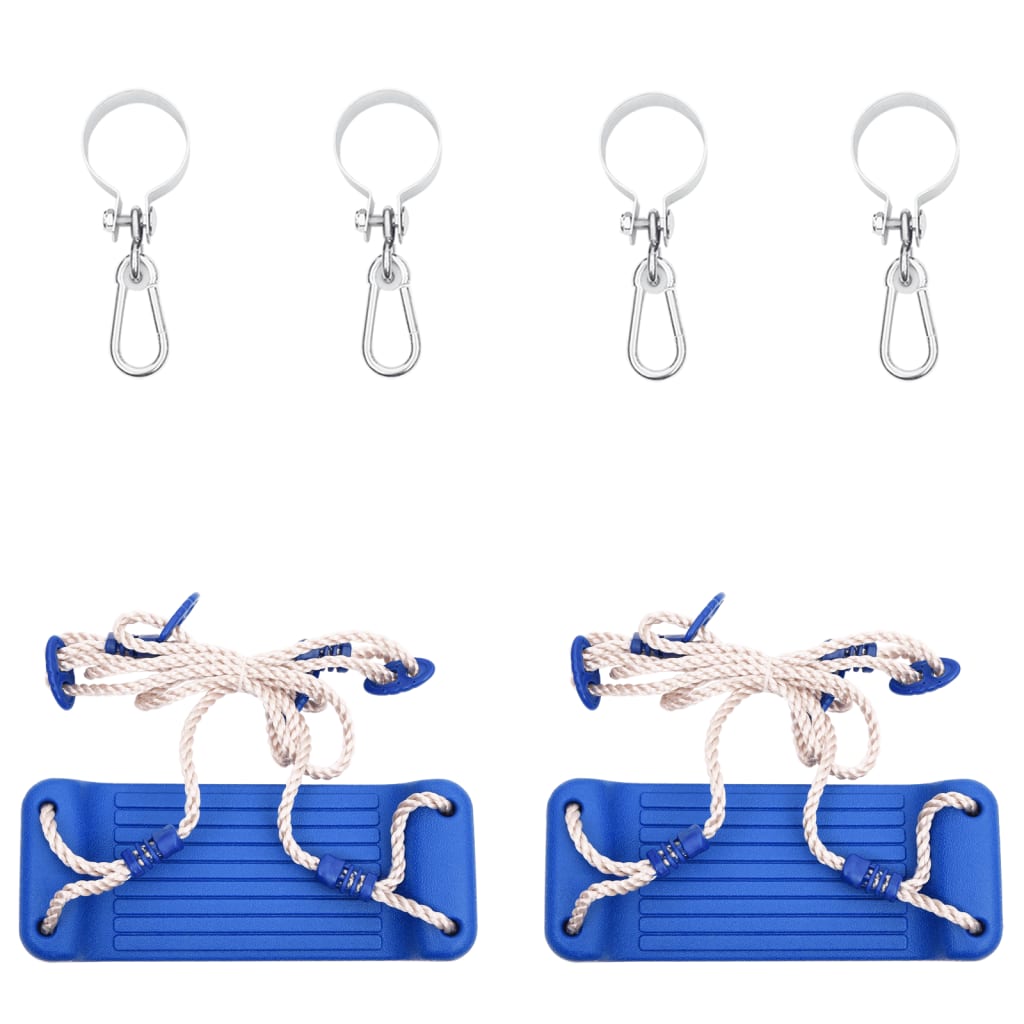 Swing Seats with Ropes, 2 pcs., Blue, 38x16 cm, PE