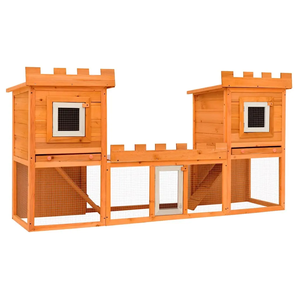 Large rabbit hutch, small animal cage, double