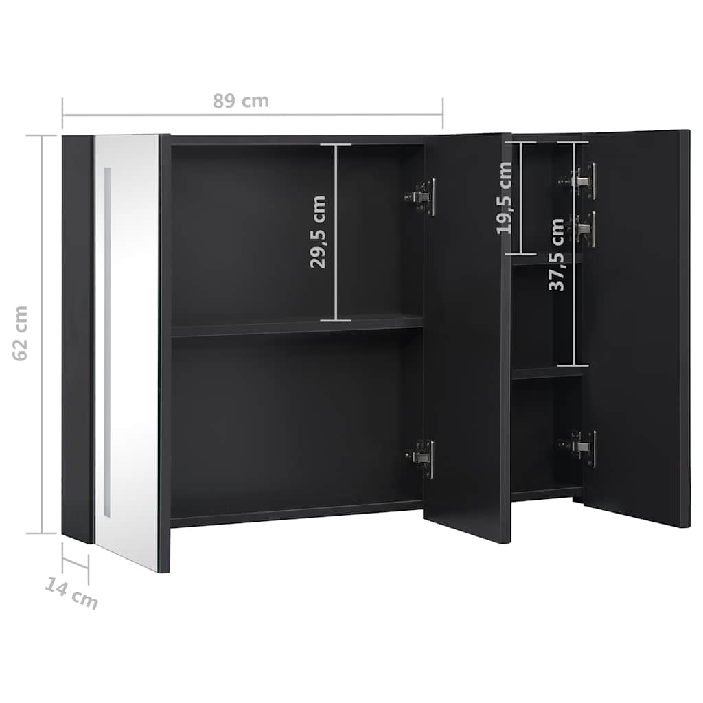   LED mirror cabinet for the bathroom 89x14x62 cm — foto 8
