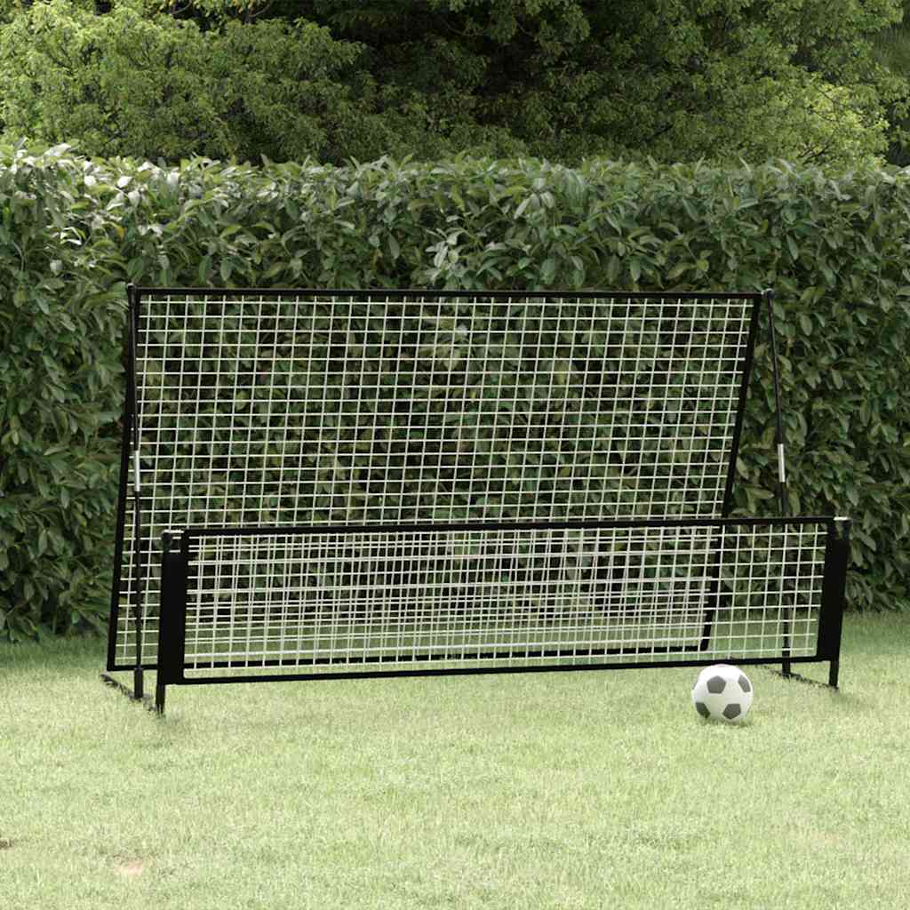 2-in-1 Rebounder and Football Goal 202x104x120 cm Steel