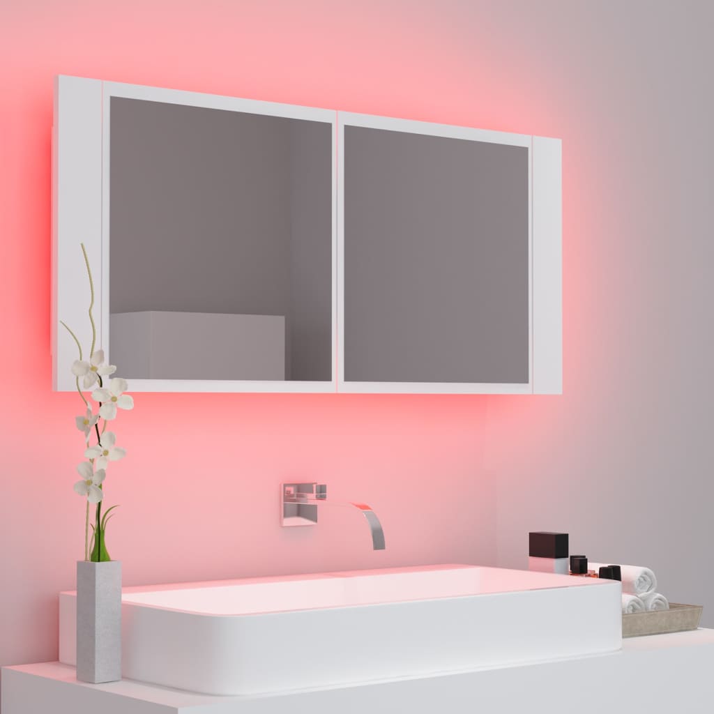   LED bathroom mirror cabinet 100x acrylic — foto 12