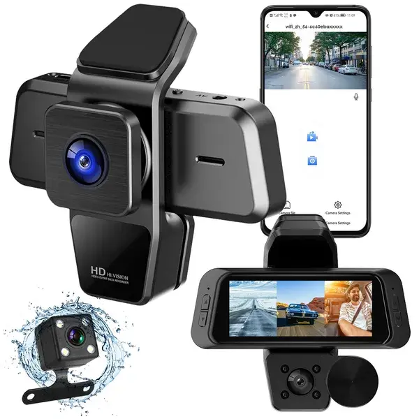 1080P FUD 3 Channel WiFi Dash Cam