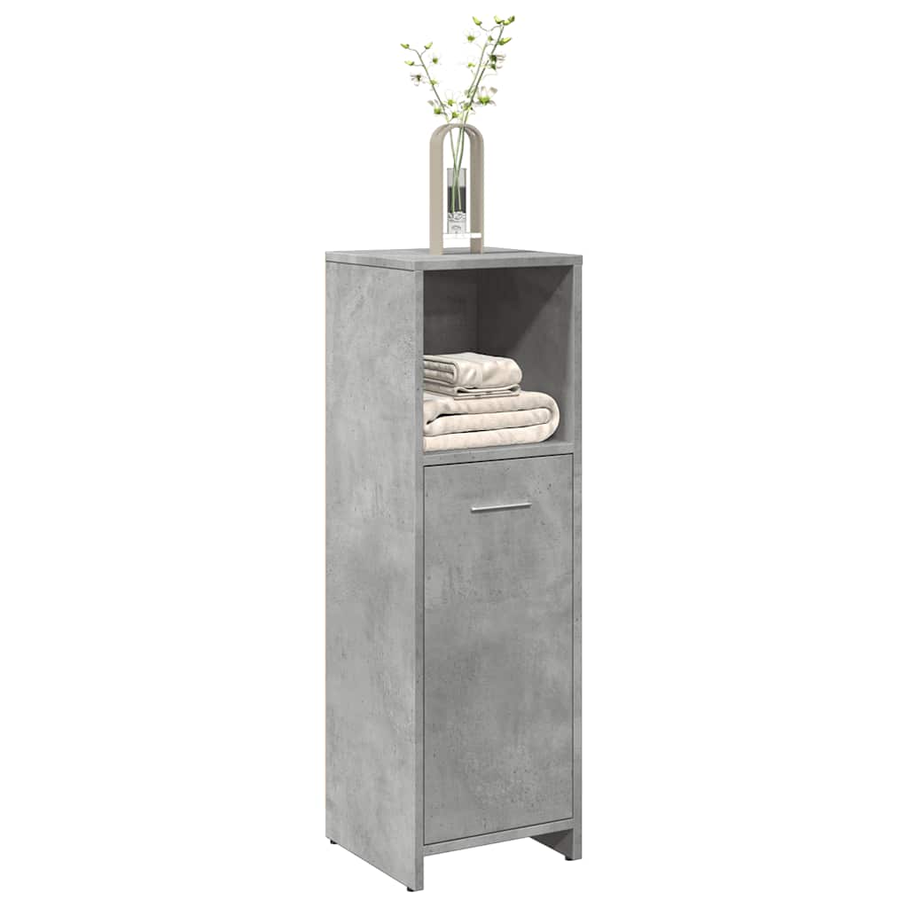   bathroom cabinet, concrete grey, 30x30x95 cm, wood-based material