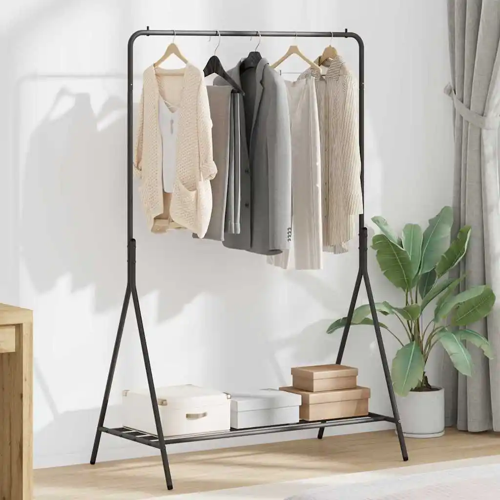 Clothes Rack with Shelf Black 100 x