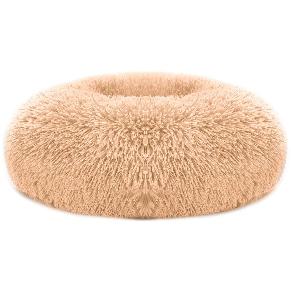 Pet Dog Bed Soft Warm Fleece Puppy Cat Bed Dog Cozy Nest Sofa Bed Cushion L Size Brown - Shop at LoveMi