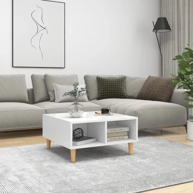 Coffee Table 60x Wood Material Coffee Table Sonoma Oak 60x White - Shop at LoveMi