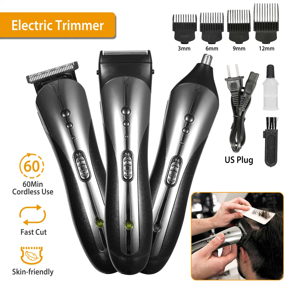 Men Electric Hair Clipper Trimmer Rechargeable Beard Shaver Razor Nose Trimmer S