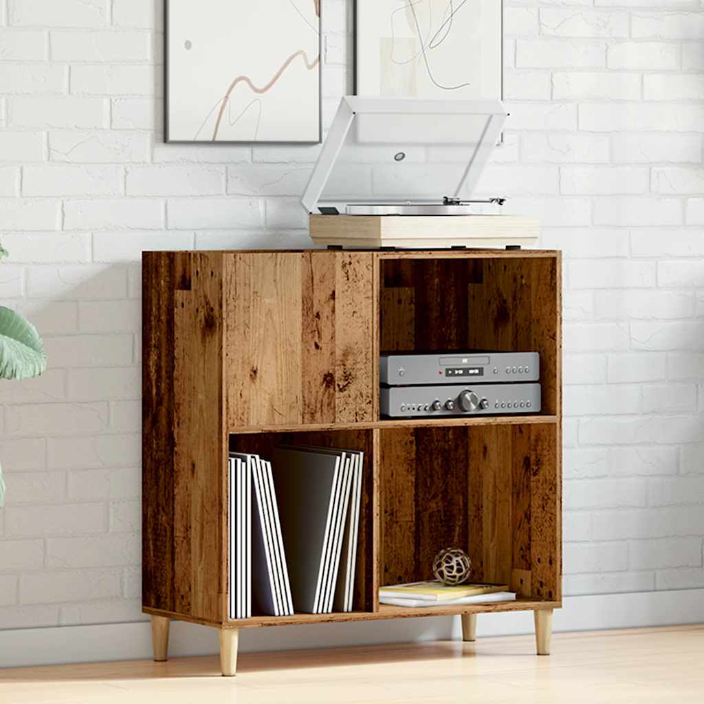 record cabinet, reclaimed wood look, 84.5x38x89 cm, engineered wood Product Image