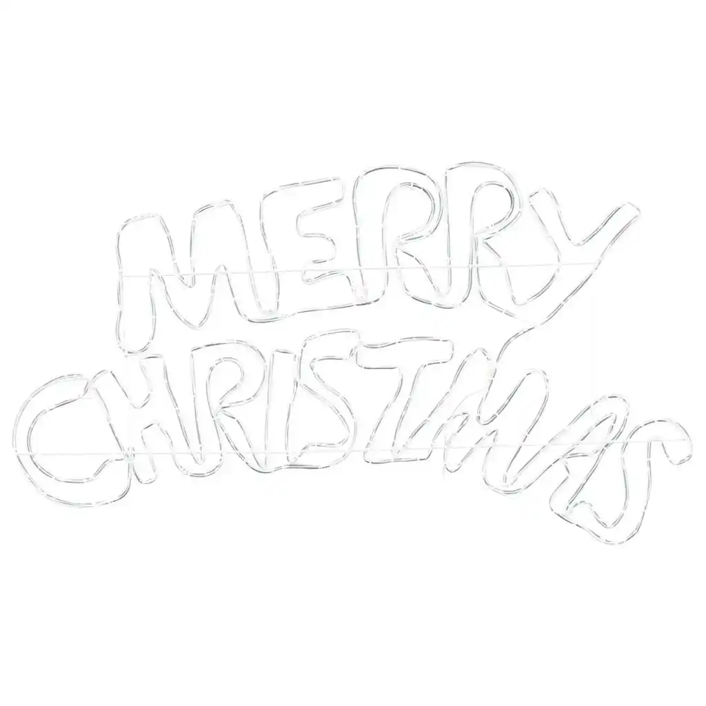 Christmas sign with 240 LEDs, multicolor, 100 x 50 cm, PVC