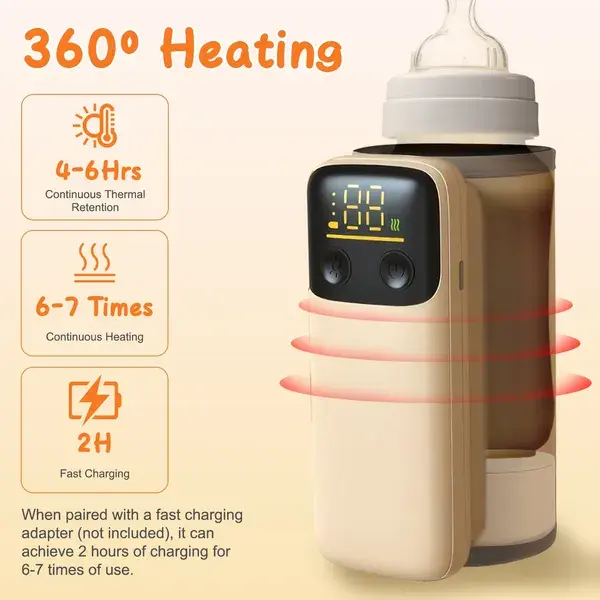 Portable Bottle Warmer With Night Light Baby