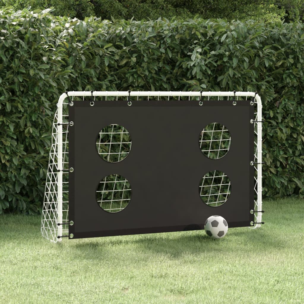 Football Goal with Target Wall Steel 184x61x122 cm