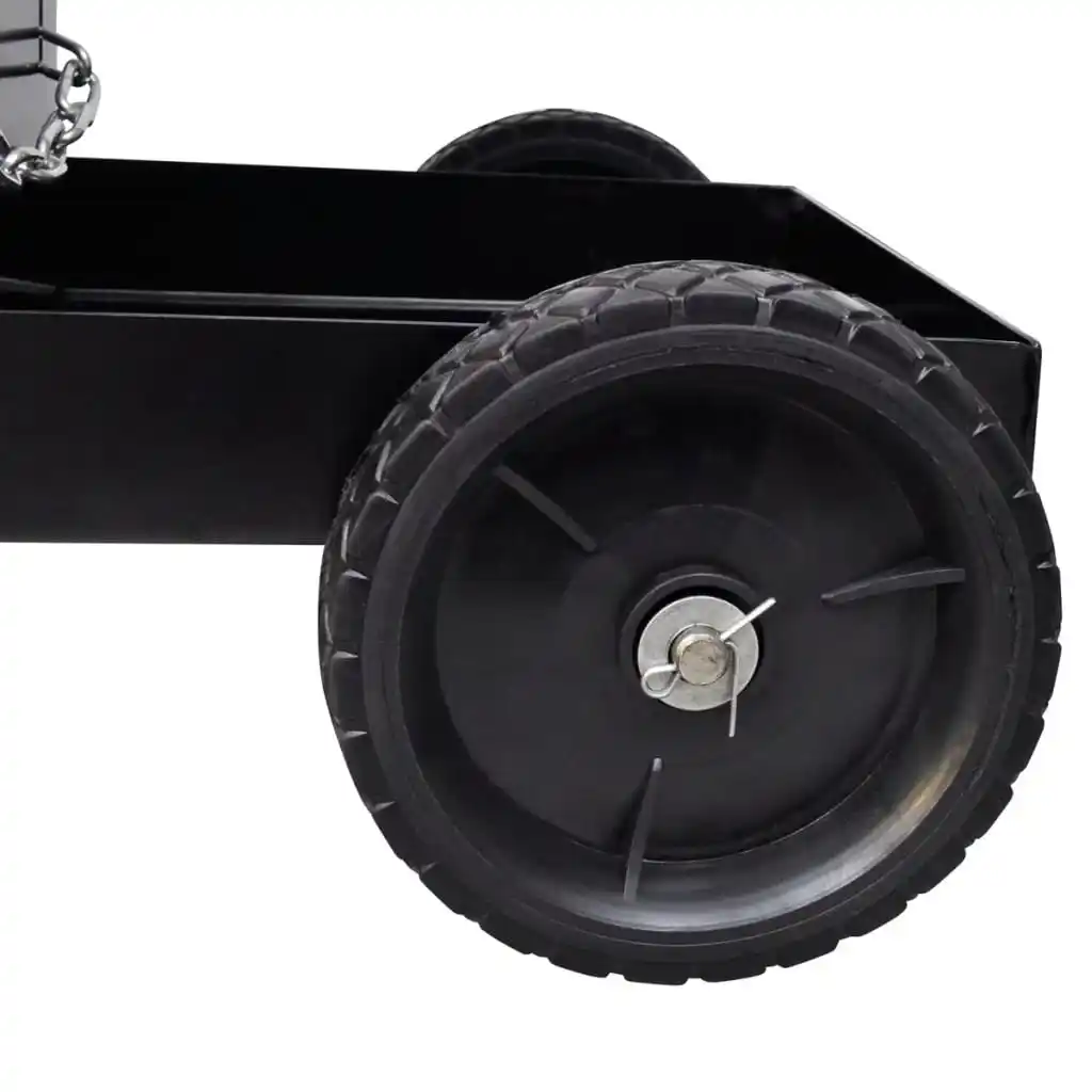Welding trolley, black, hand trolley with 3 shelves