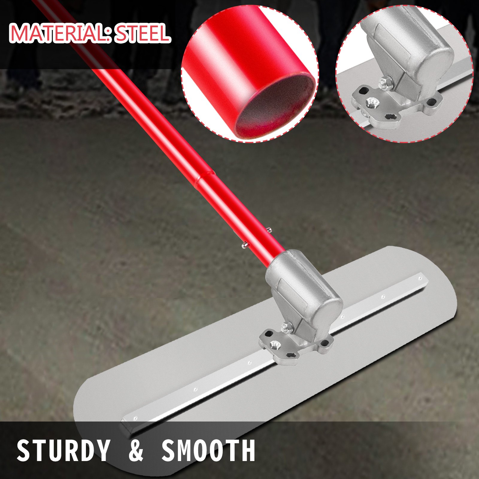 Bull Float Manganese Steel Concrete Float 900x200mm,