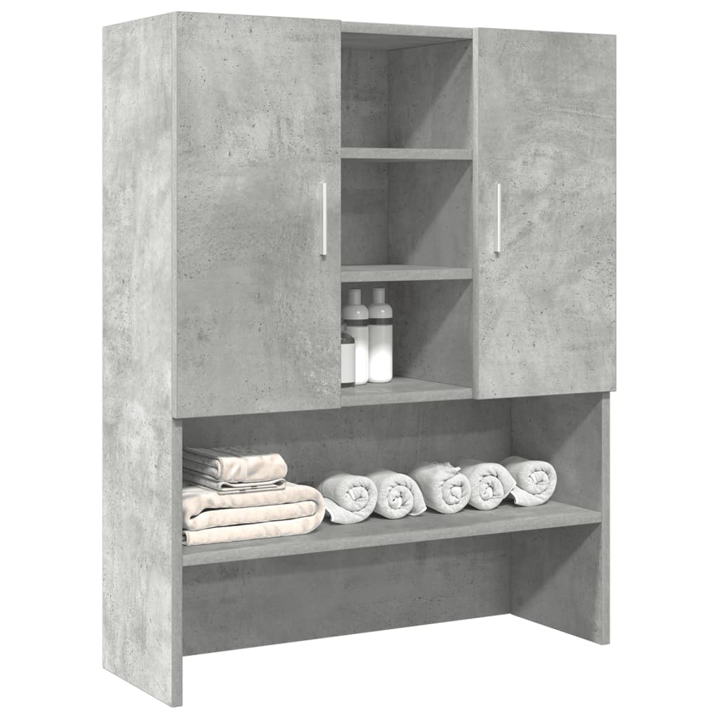   washing machine cabinet, concrete grey, 70.5x25.5x90 cm