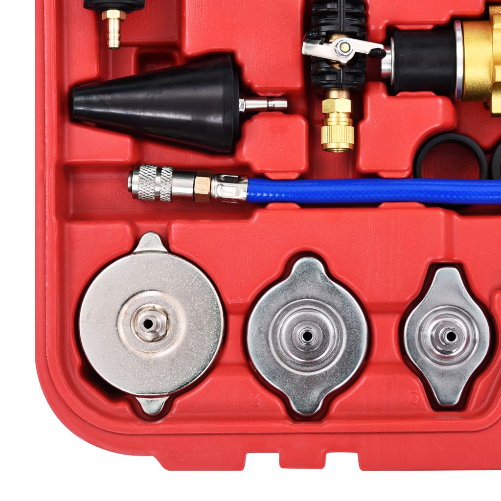 28-piece pressure tester for cooling system & radiator cap