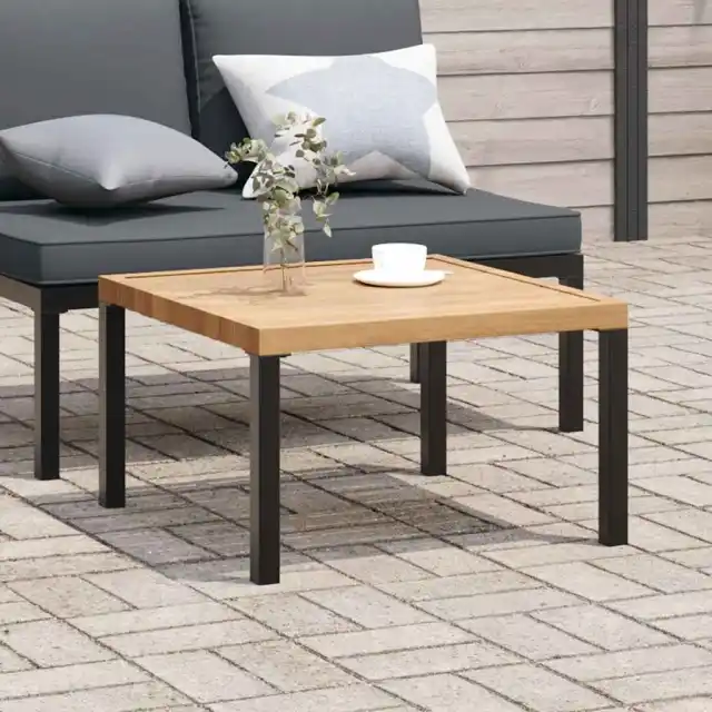 Garden Coffee Table Black 65x65x40 cm Aluminum - Shop at LoveMi
