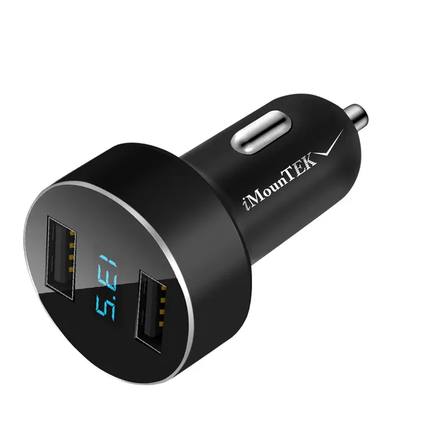 Universal 15W/3.1A Dual USB Car Charger Adapter Aluminum Alloy Fast Car Charging Adapter For IPhone XR XS Tablet PC