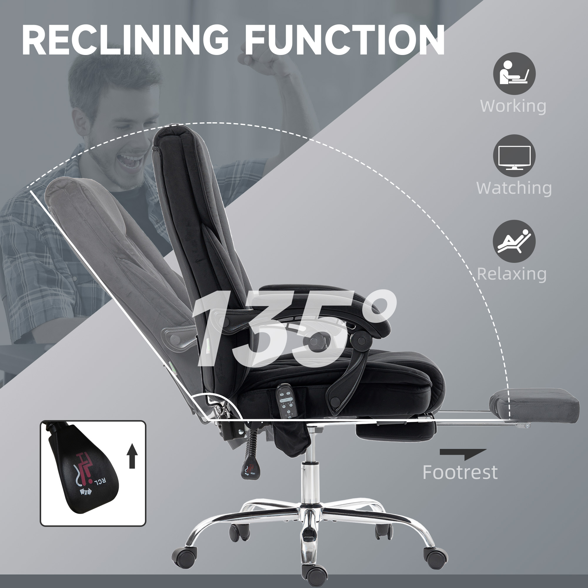 Massage Office Chair β Heated Reclining Computer Chair β photo 6