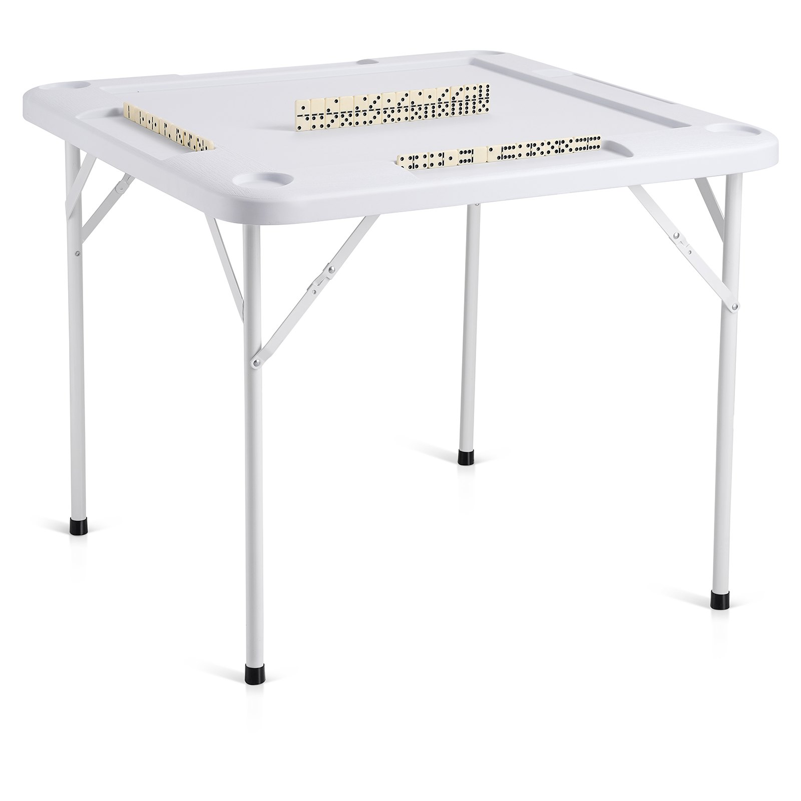 Mahjong Table, Square 4 Player Folding Card Table With 4