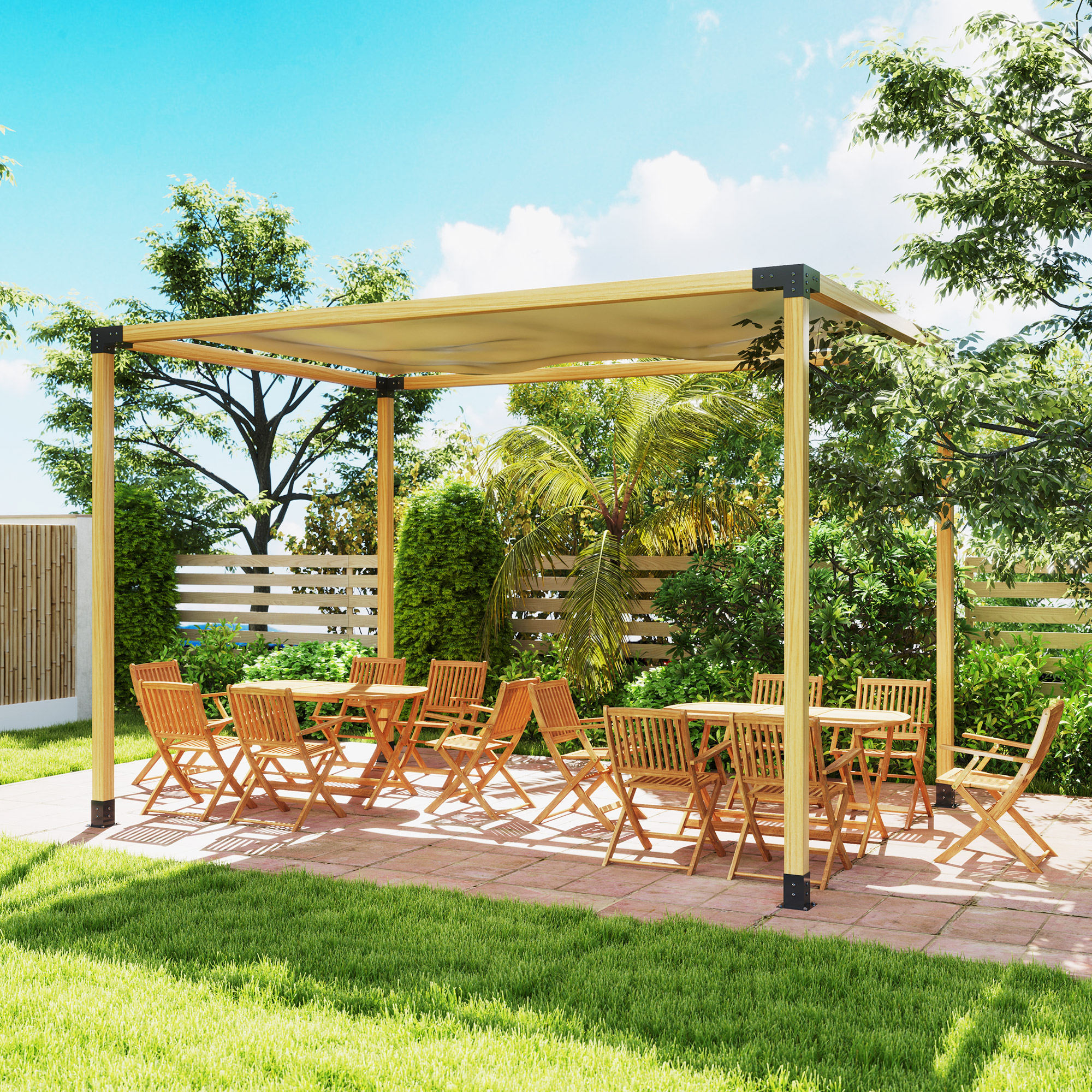 8PCS Pergola Kit