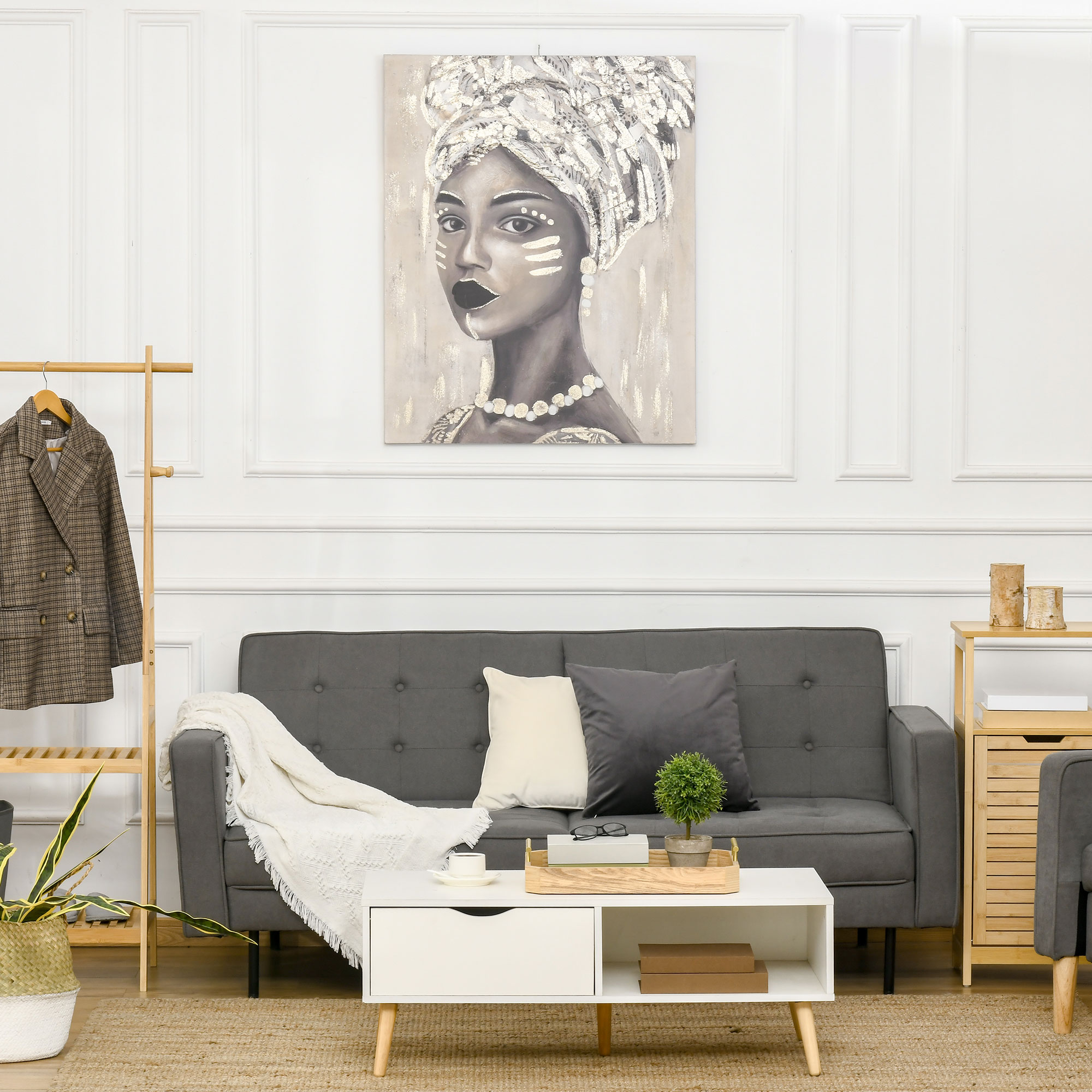 Hand Painted Canvas Wall Art | Living Room Bedroom Wall Decor | Original Home Ar