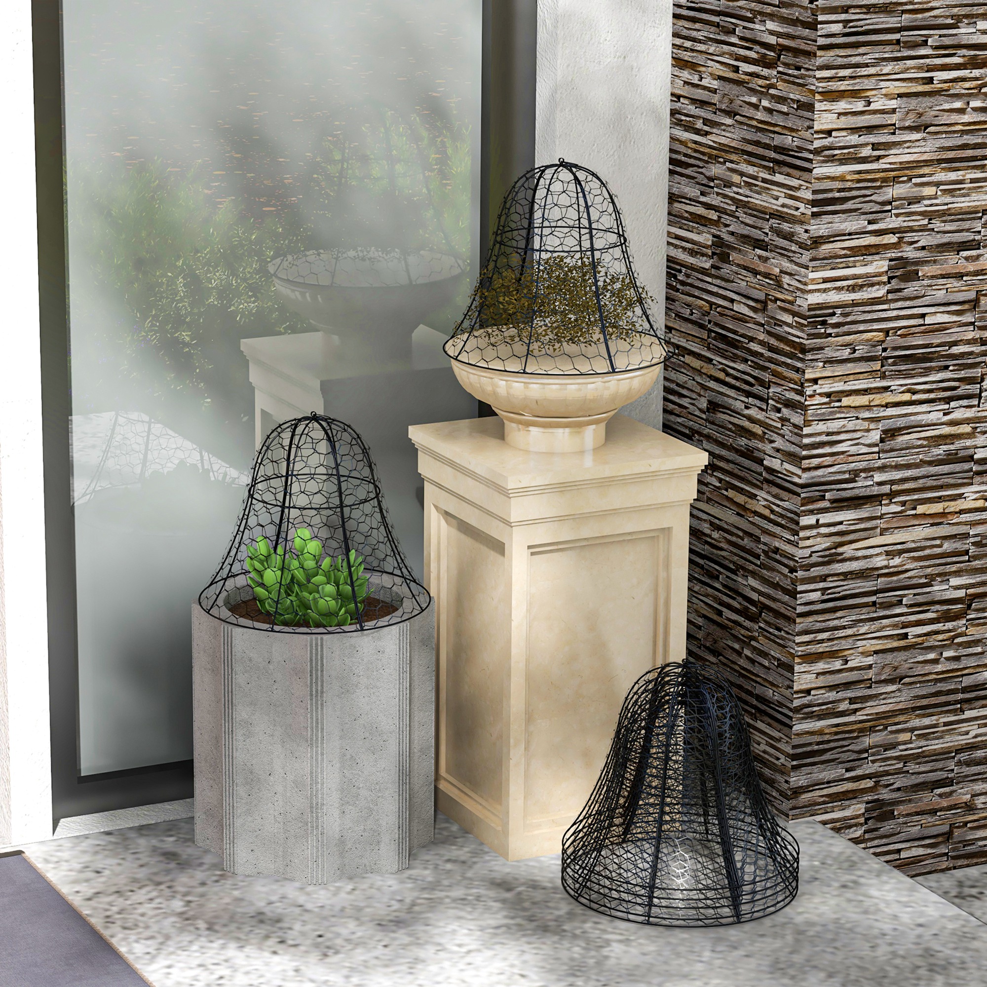 6 Pack Garden Cloches for Plants Black - Shop at LoveMi