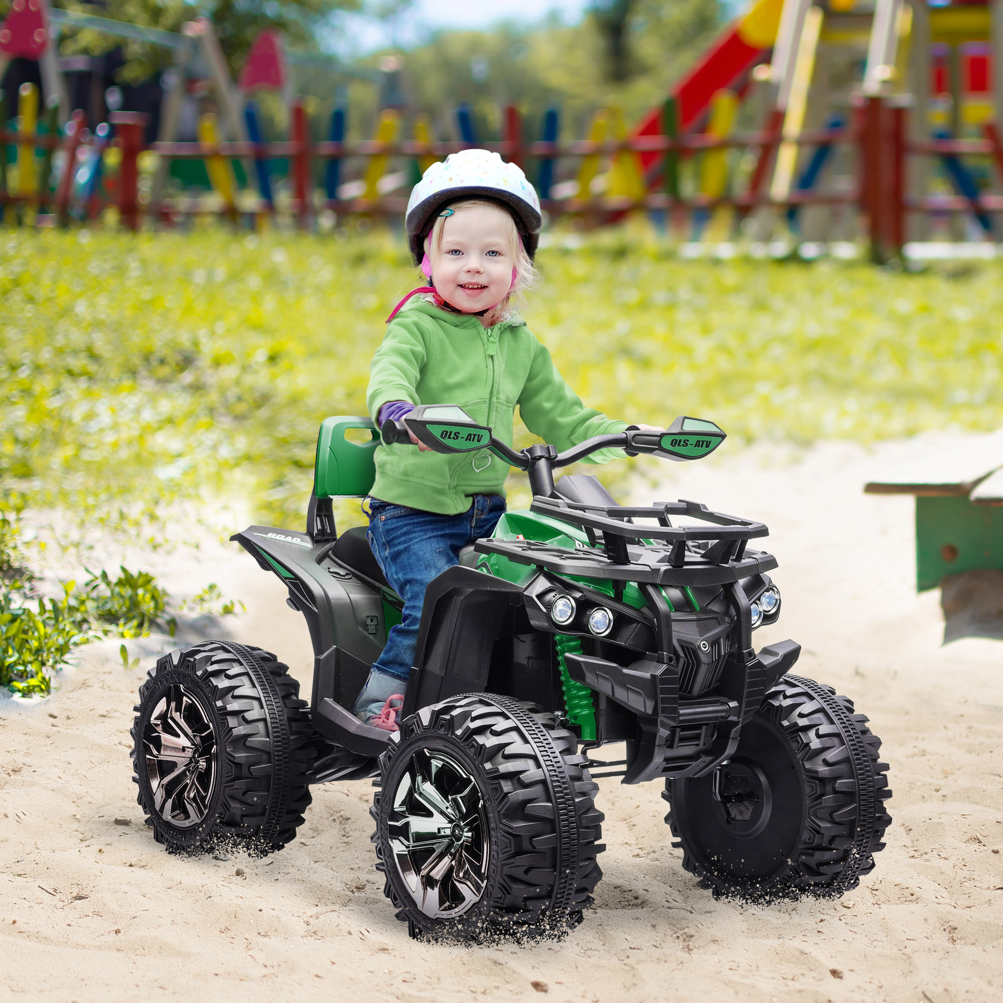 12V Kids Electric ATV Quad Ride-On 4-Wheeler w/ Lights & Music | Toy Car Gift