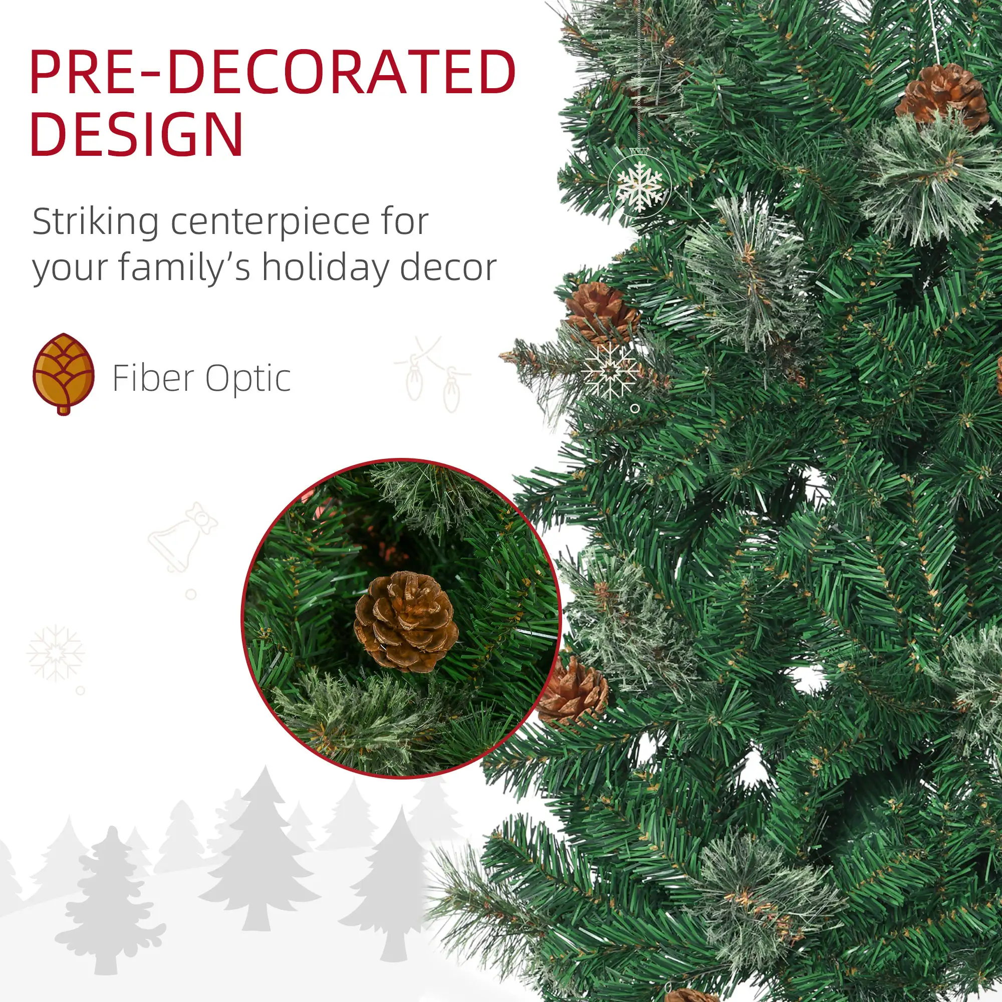 6.5 Foot Pencil Artificial Christmas Tree