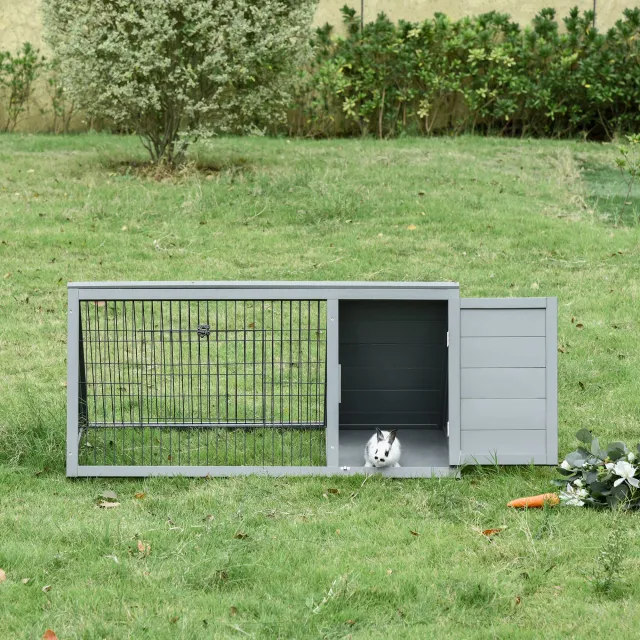 46" x 24" A Frame Outdoor Rabbit Hutch Grey - Shop at LoveMi