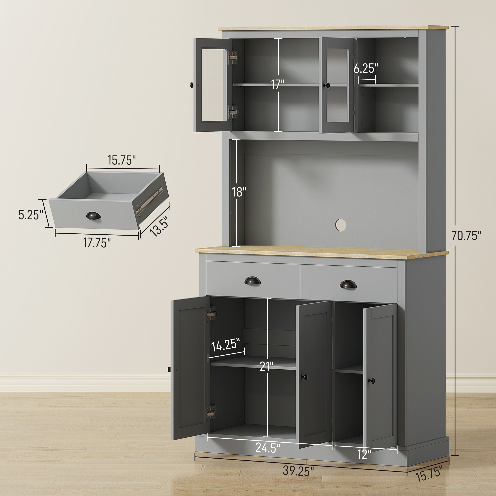 Freestanding Kitchen Cabinet view 4