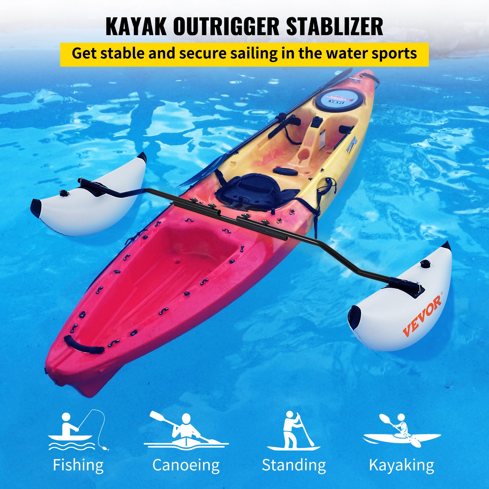 Kayak Outrigger Stabilizer, 2 PCS, PVC Inflatable Outrigger