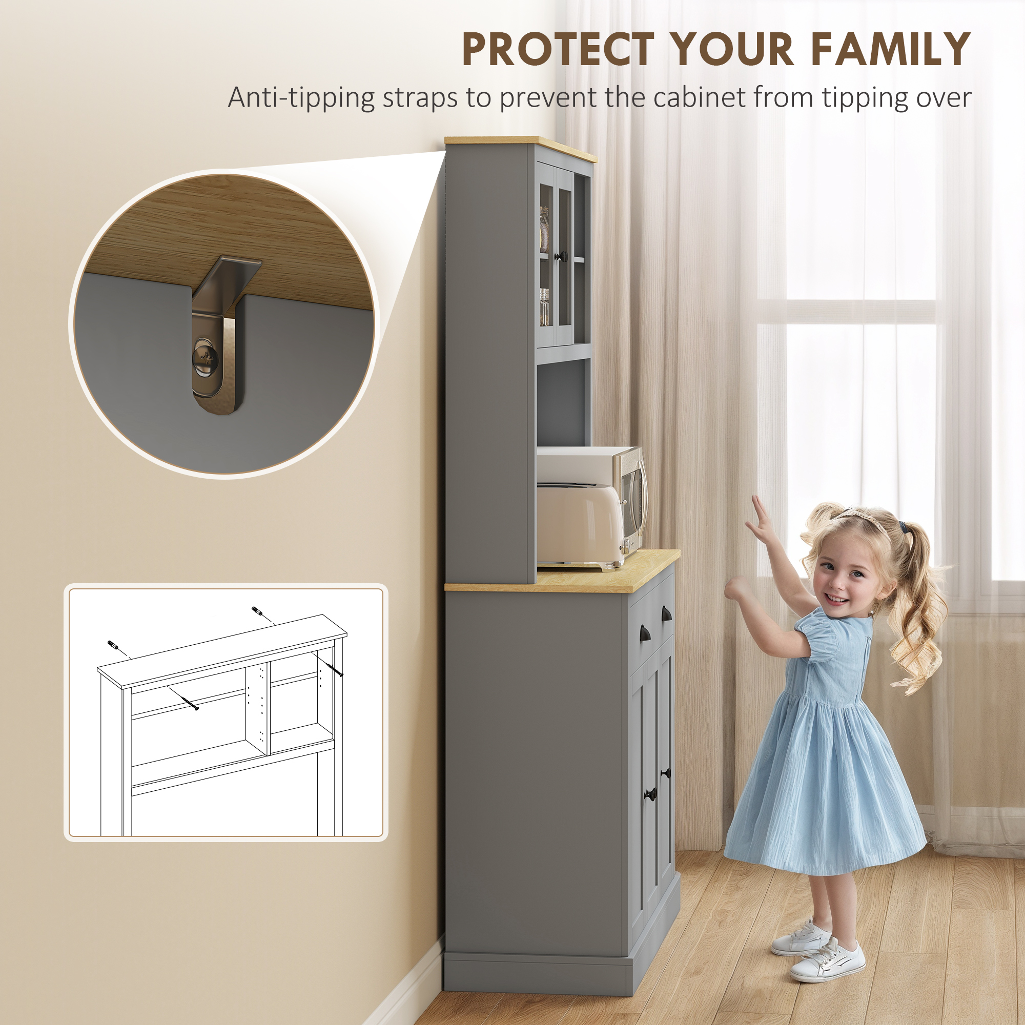 Freestanding Kitchen Cabinet view 7