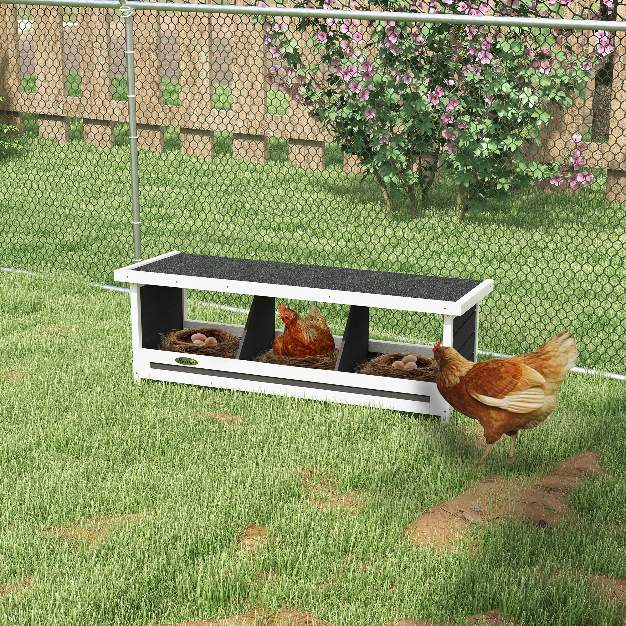 Nesting Boxes Chicken Coop Accessories for Up to 3 Chickens Gray - Shop at LoveMi